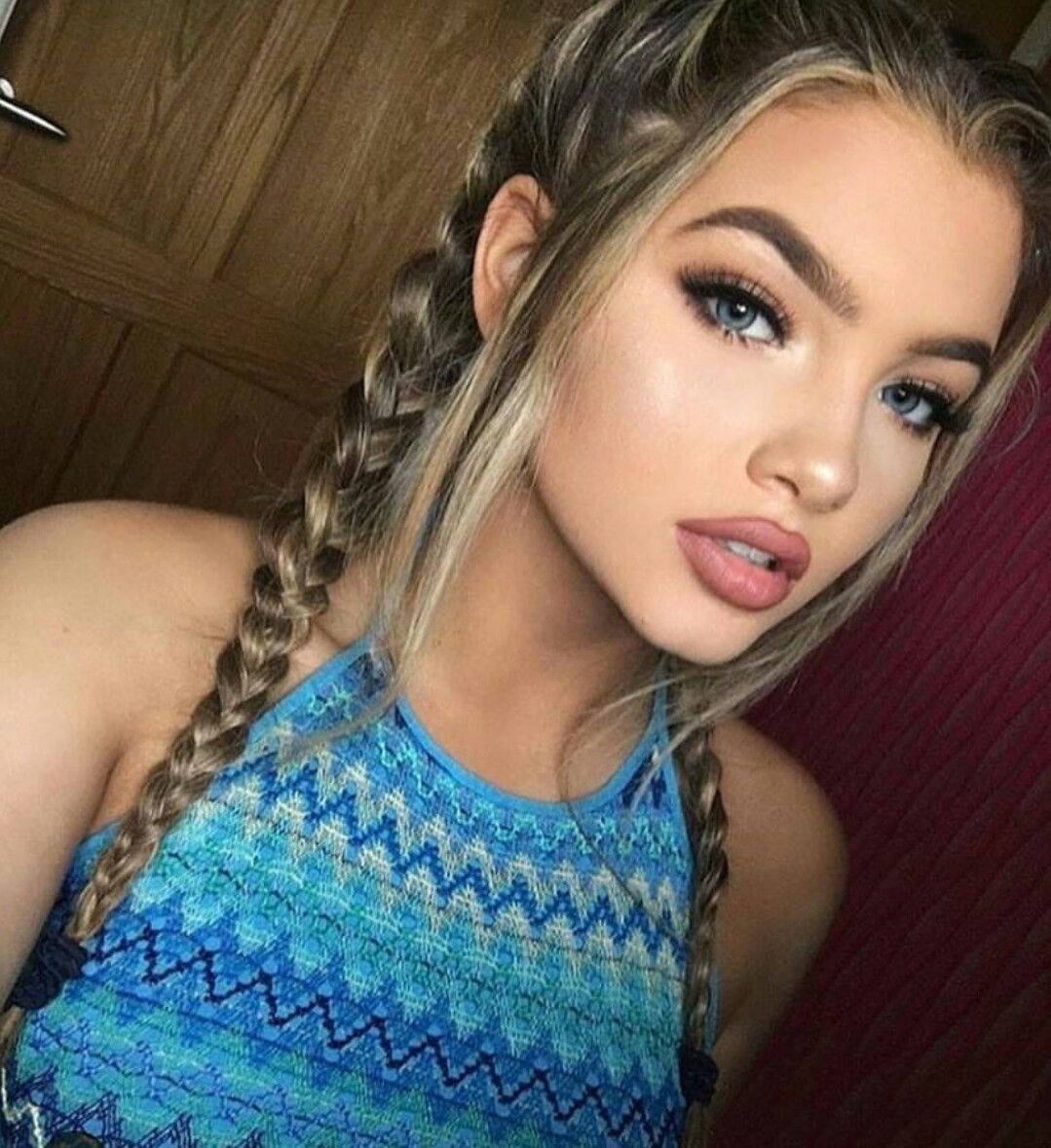 Макияж с косами