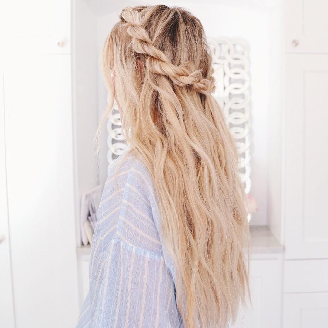 Красивые прически на длинные светлые волосы