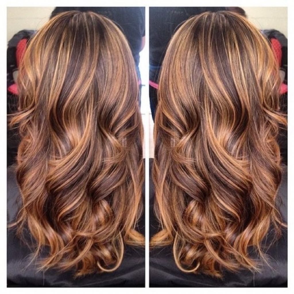 Карамельное мелирование на темные волосы