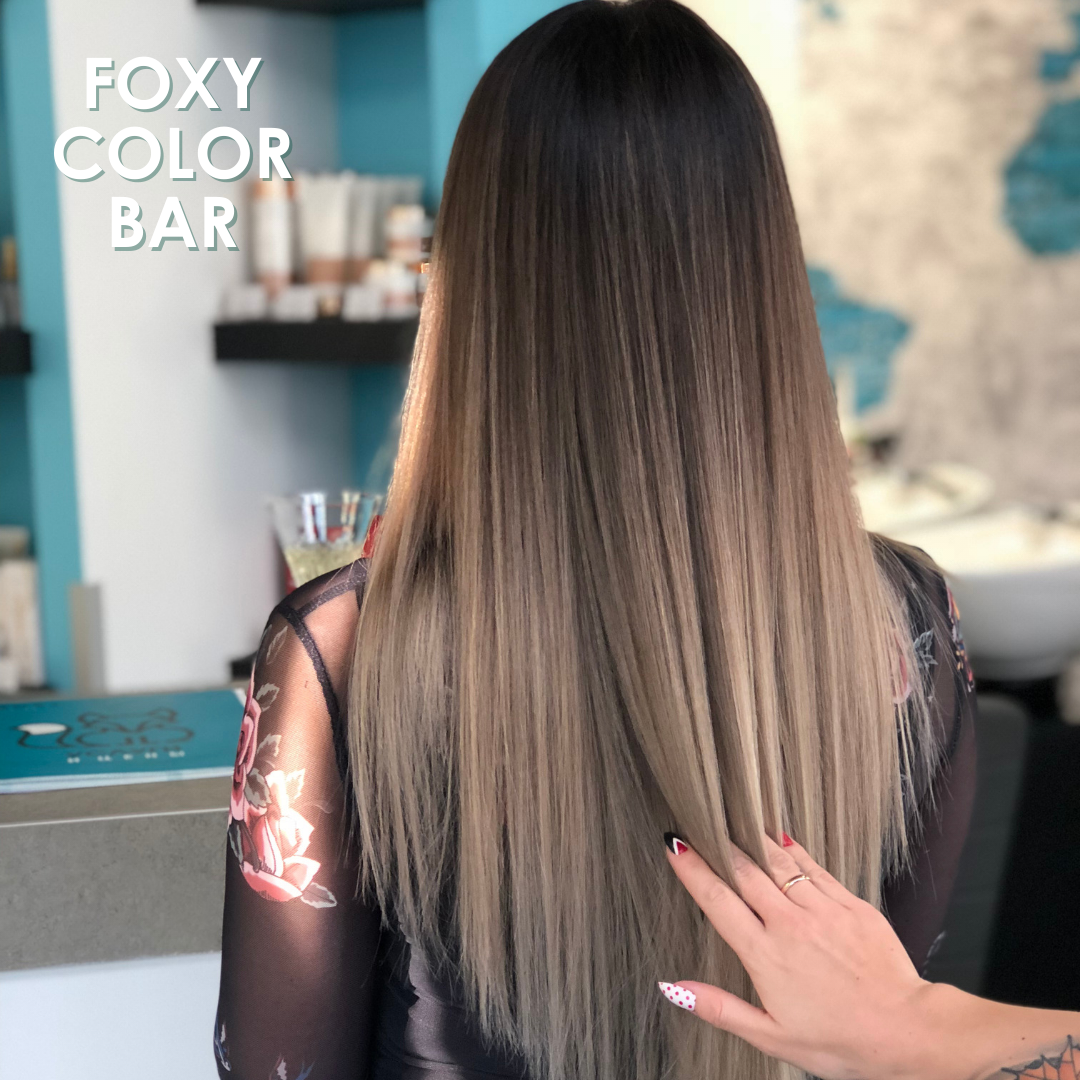 Окрашивание на длинные прямые волосы