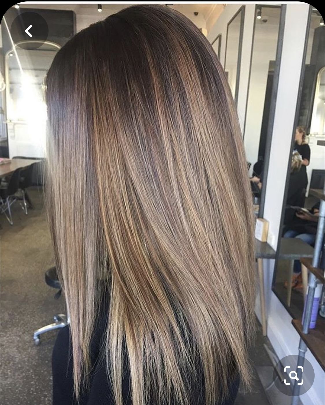 Мелирование балаяж на темные прямые