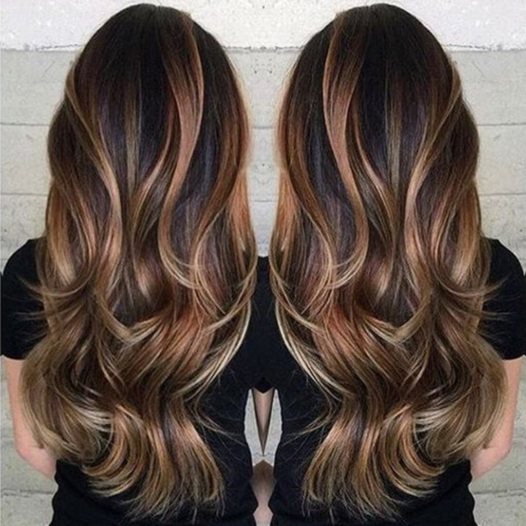 Шатуш балаяж на темные волосы