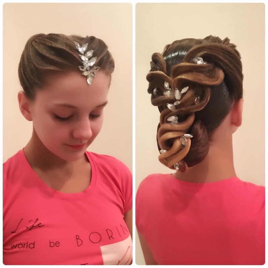 Бальные танцы прически для девочек ювеналы2