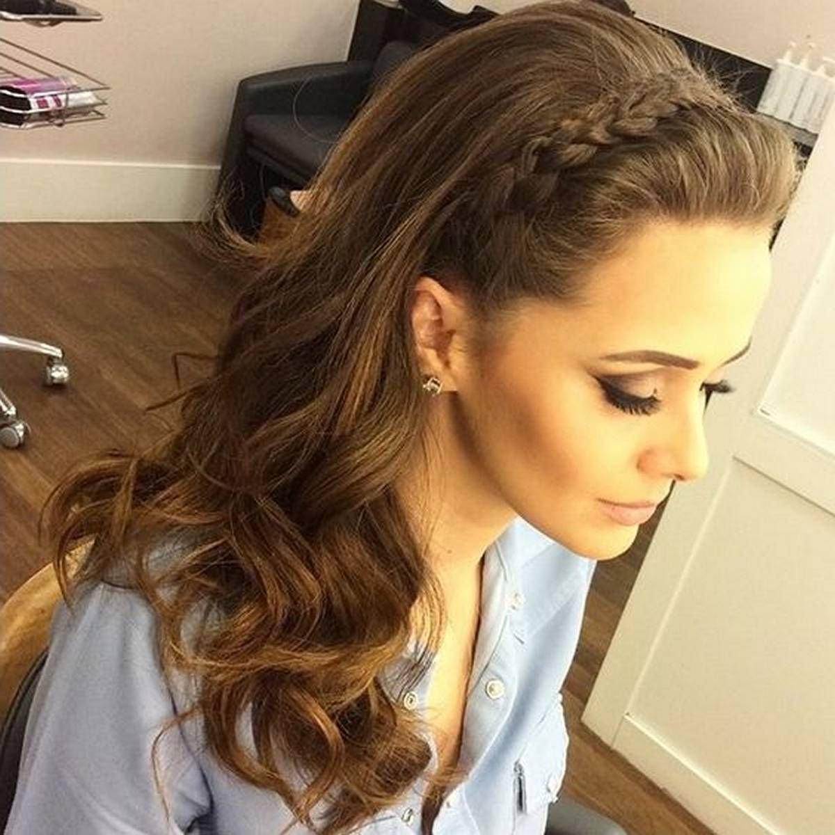 Укладка на длинные волосы в универ