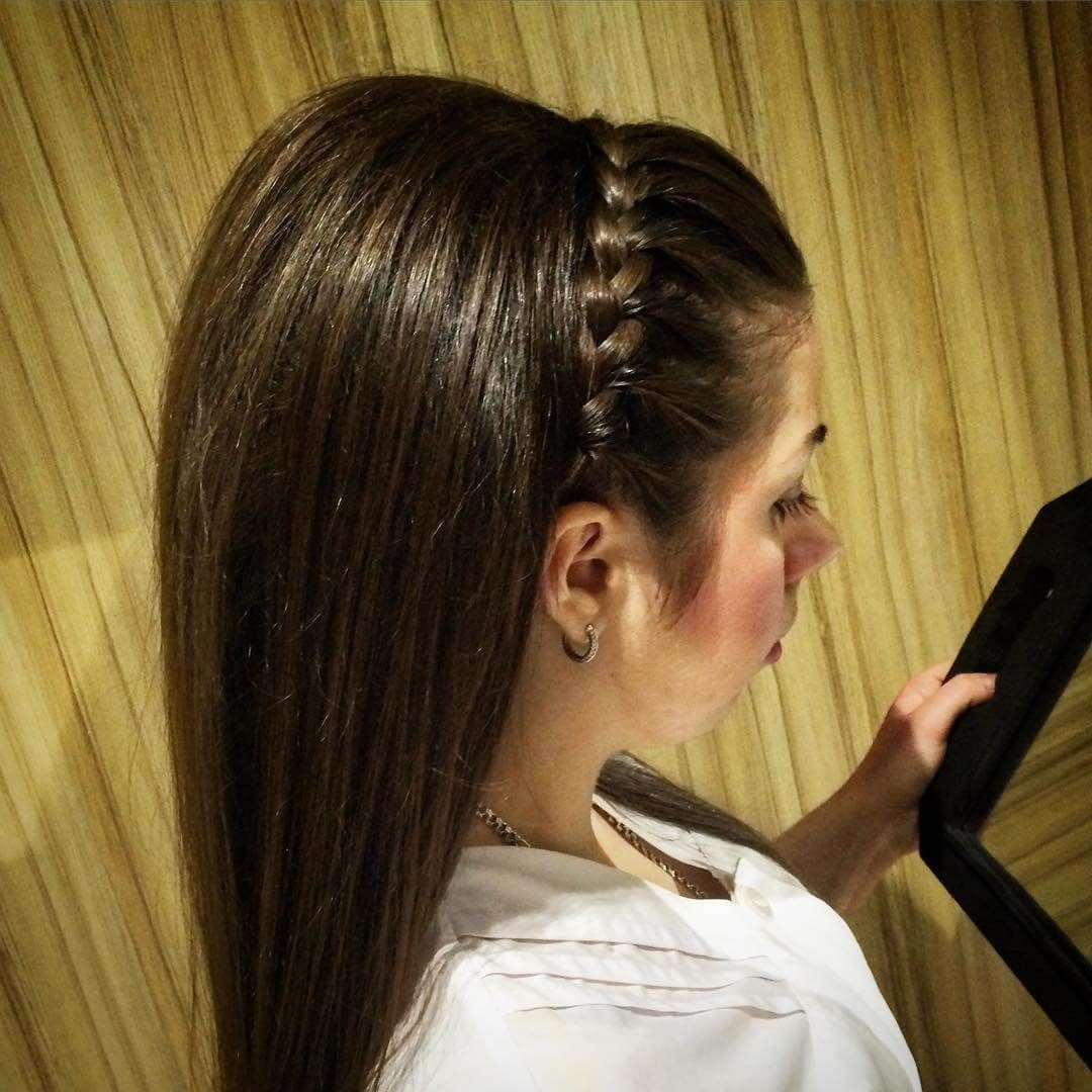 Вплетение ленты в волосы