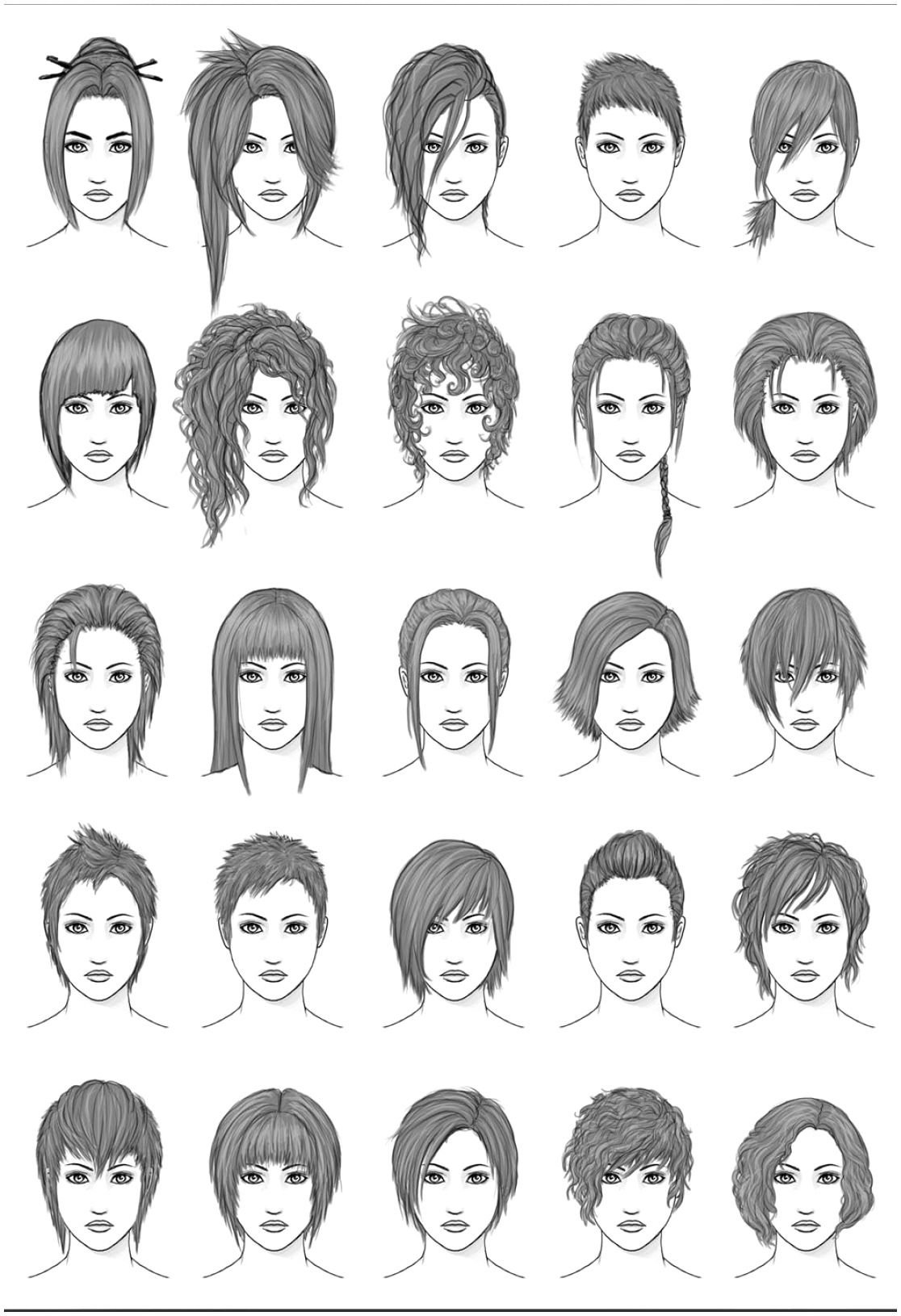 Формы женских причесок