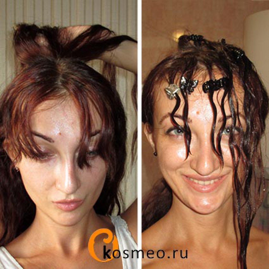 Прическа с отросшей химией