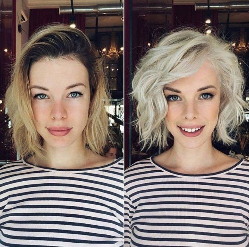 Стрижки до и после