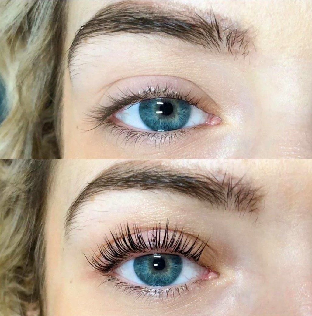 Ресницы after before