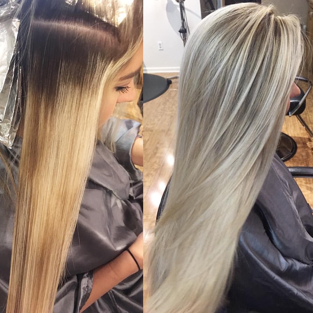 Прикорневое мелирование с растяжкой