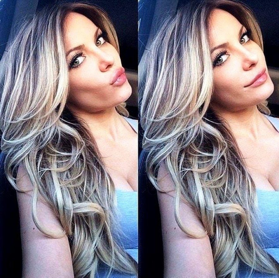 Мелирование волос с темными корнями