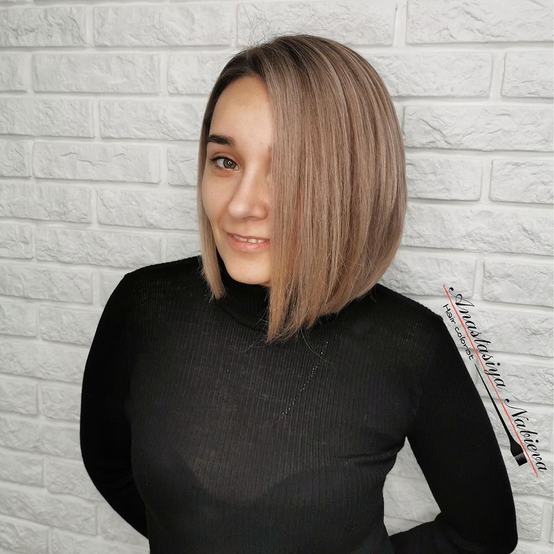 Стрижка полукругом на длинные волосы