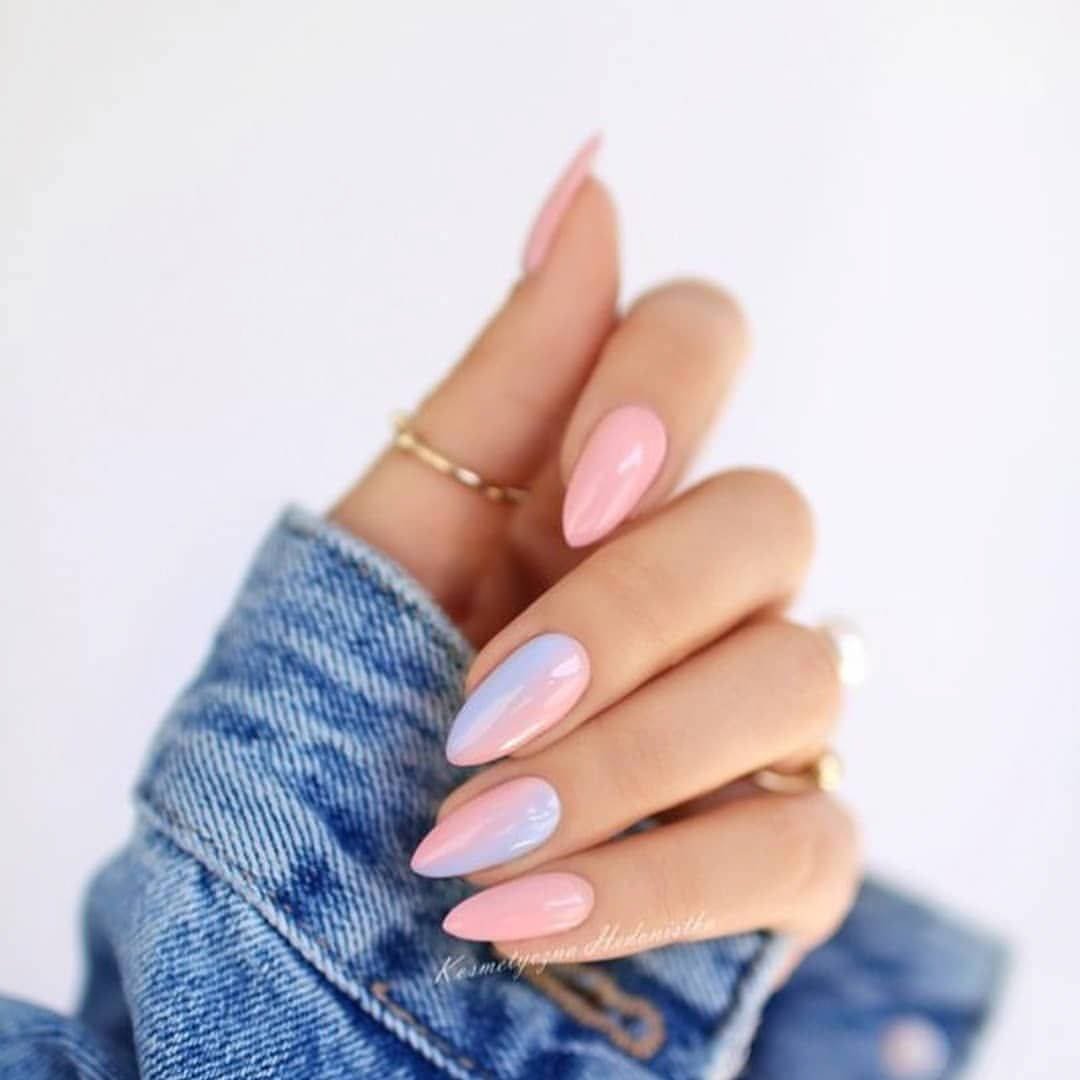 Ногти однотонные для девушки