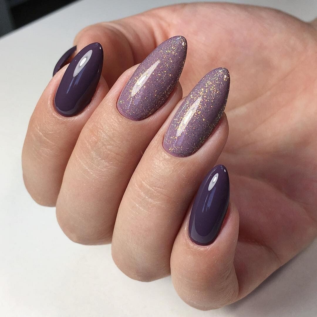 Маникюр в сливовых тонах