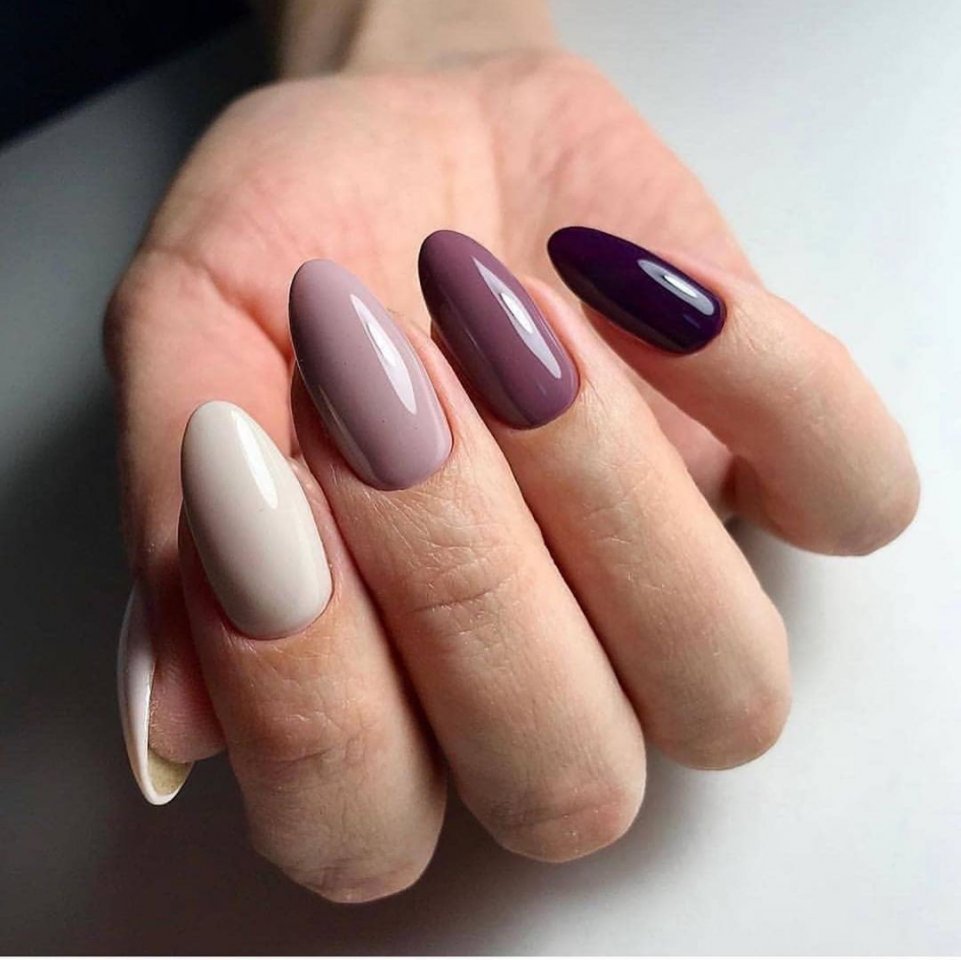 Ногти однотонные