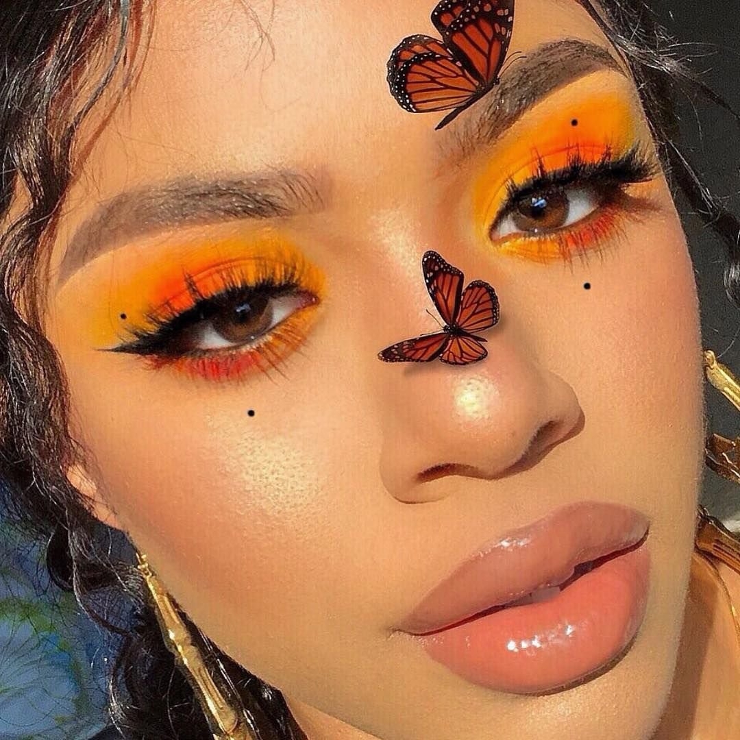 Макияж в стиле бабочки