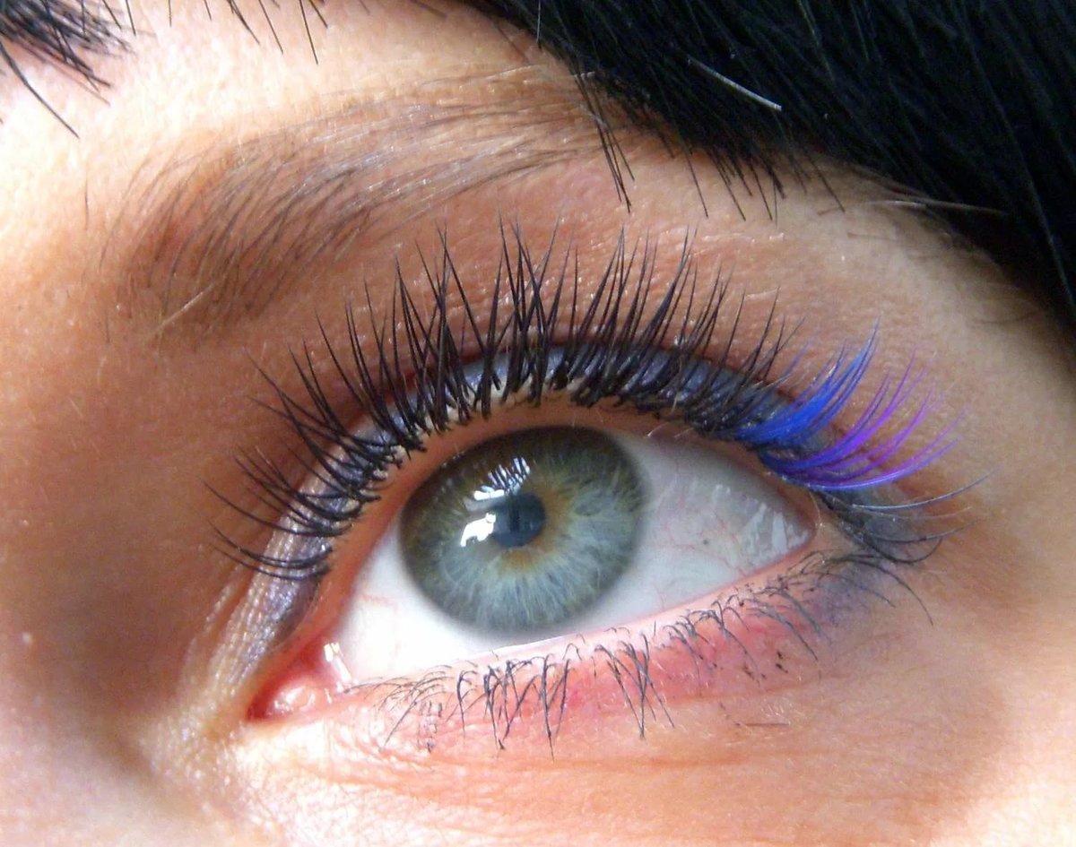 Стрелки наращивание ресниц цветные