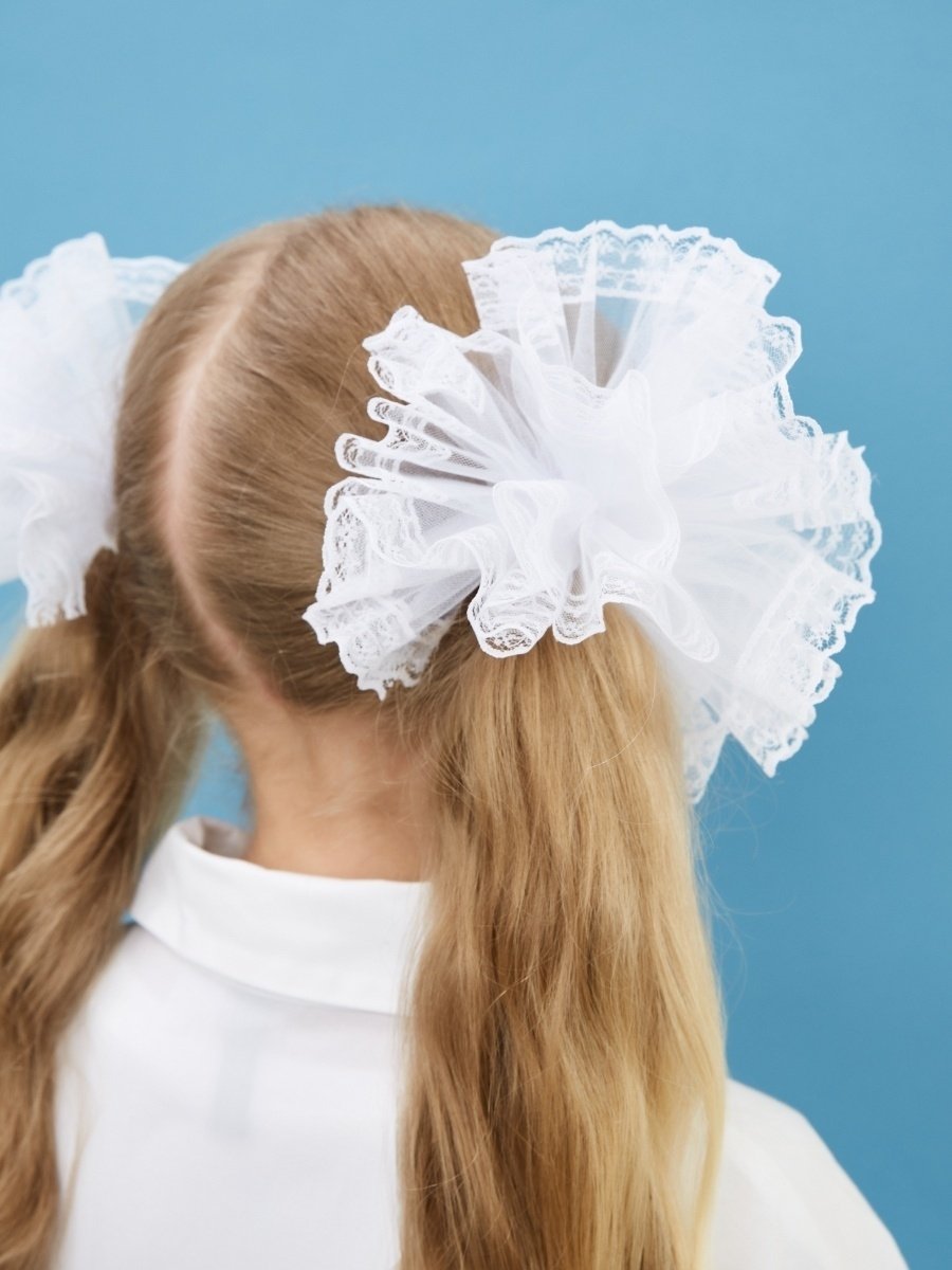 Белый бант для волос