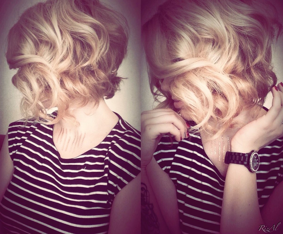 Кудри на каре волосы плойкой