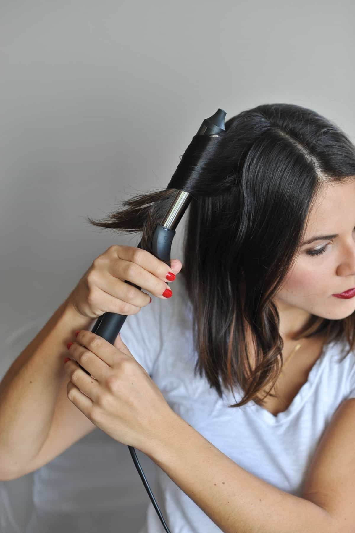 Локоны на каре утюжком