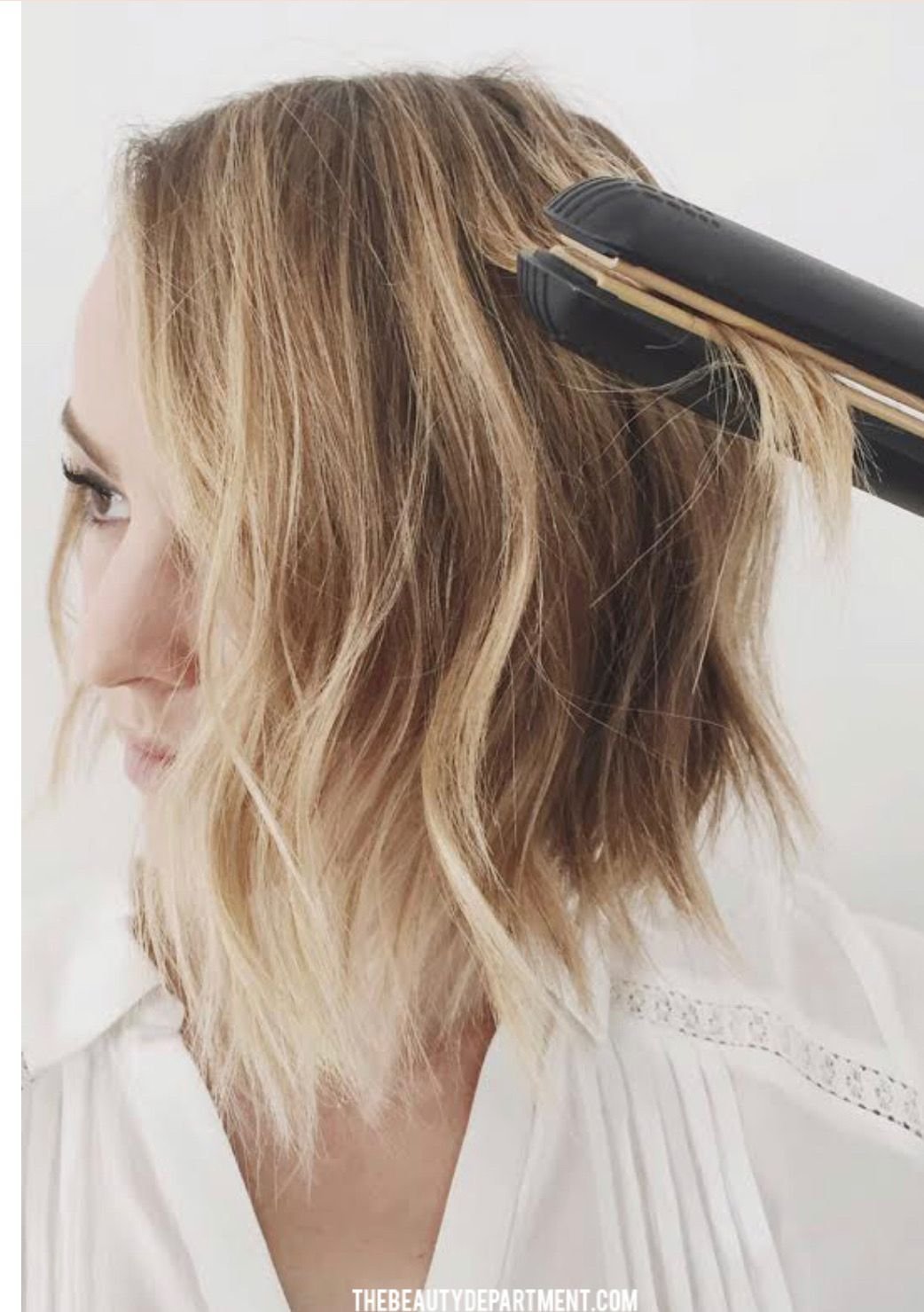 Прическа волны на каре с челкой