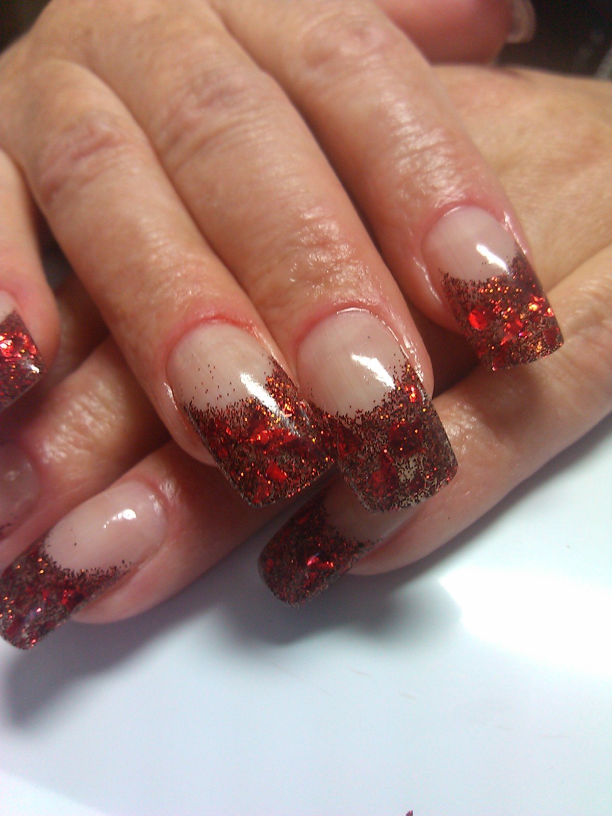 Красный френч со снежинками