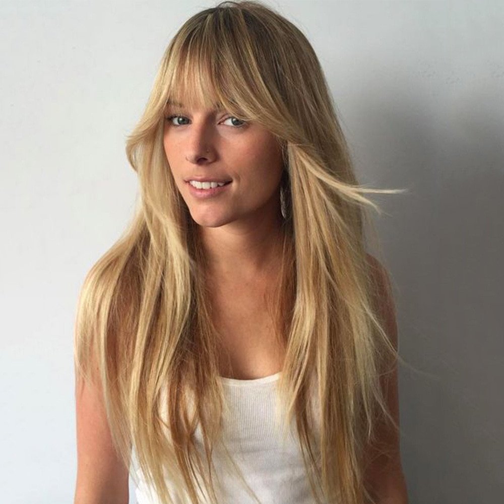 Шегги на длинные прямые волосы