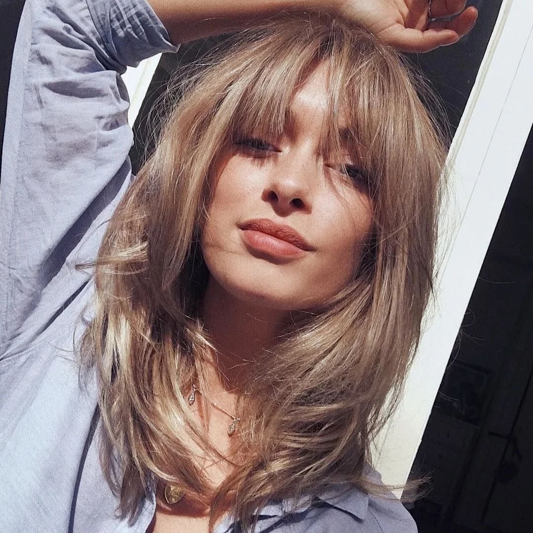 Челка шторка 2020 удлиненная