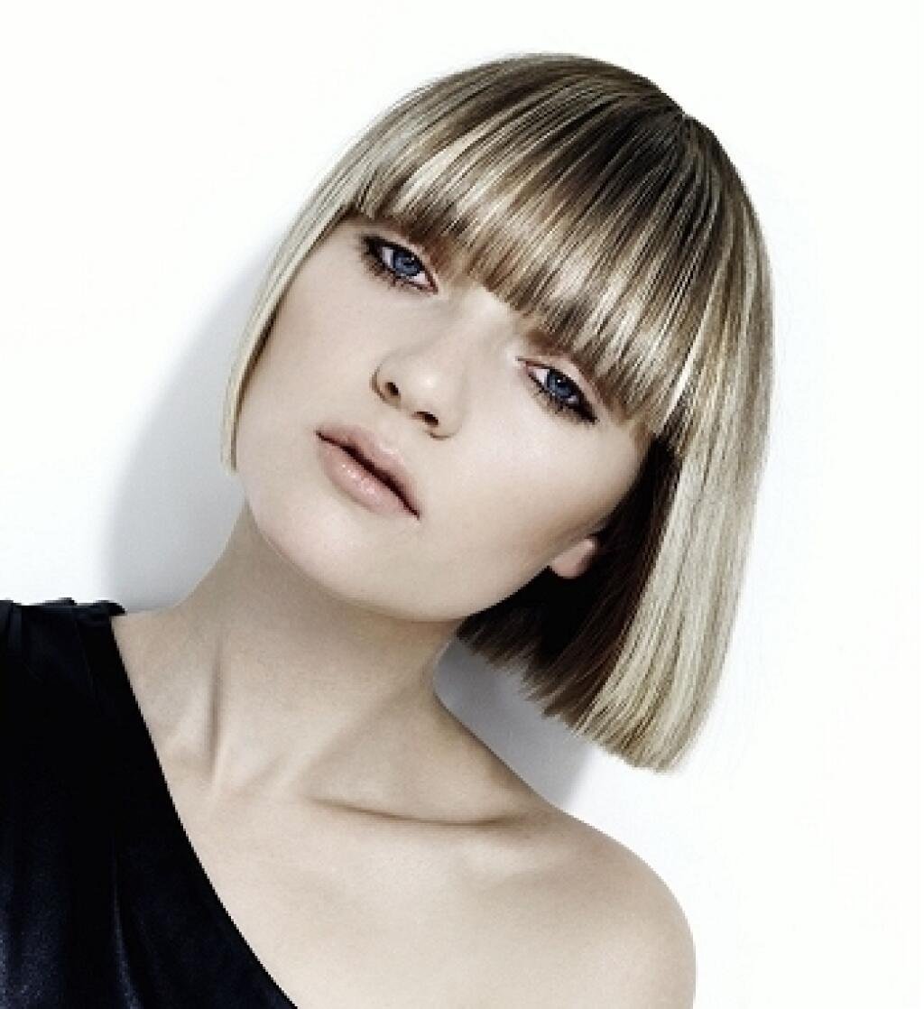 Мелирование короткой челки