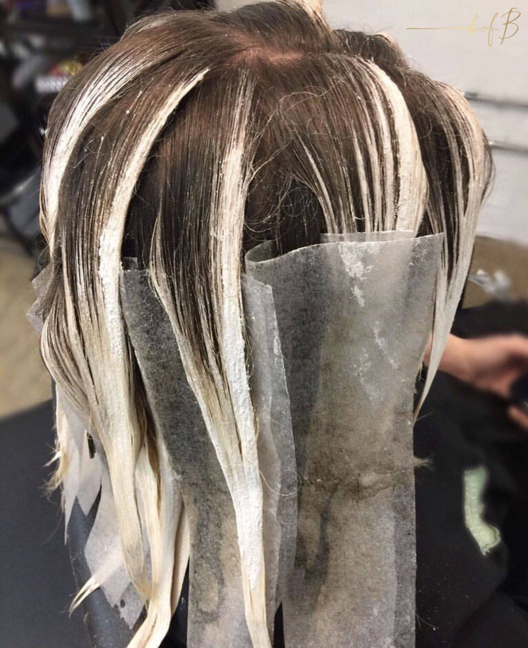 Мелирование в технике вуаль