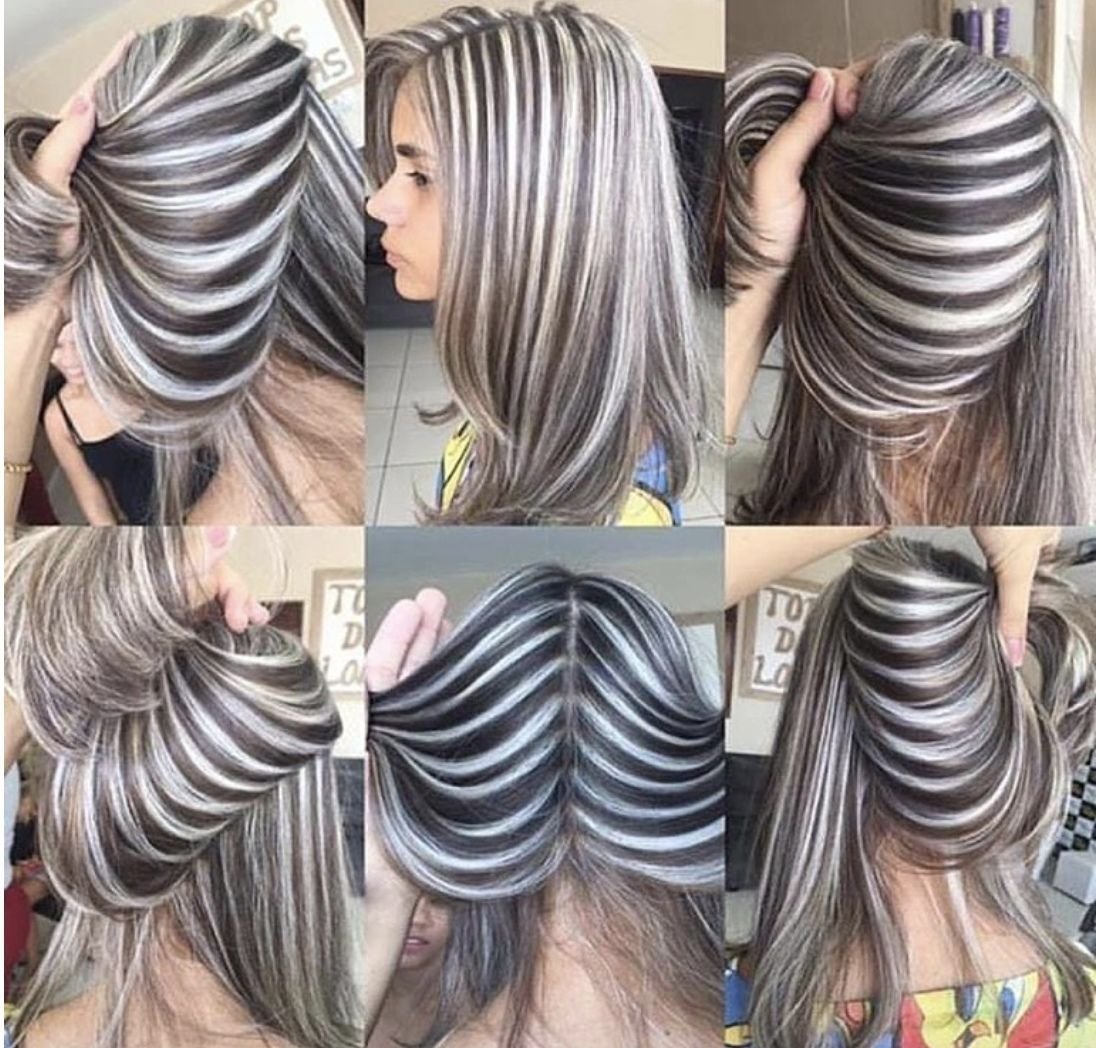 Балаяж пепельный блонд мелирование