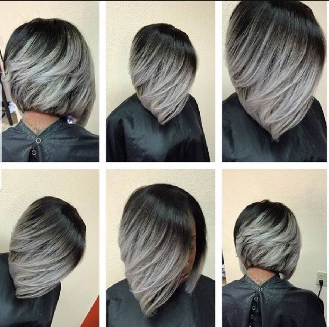 Седой балаяж на Боб