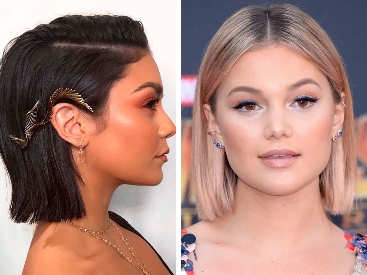 Прическа на короткие волосы за уши