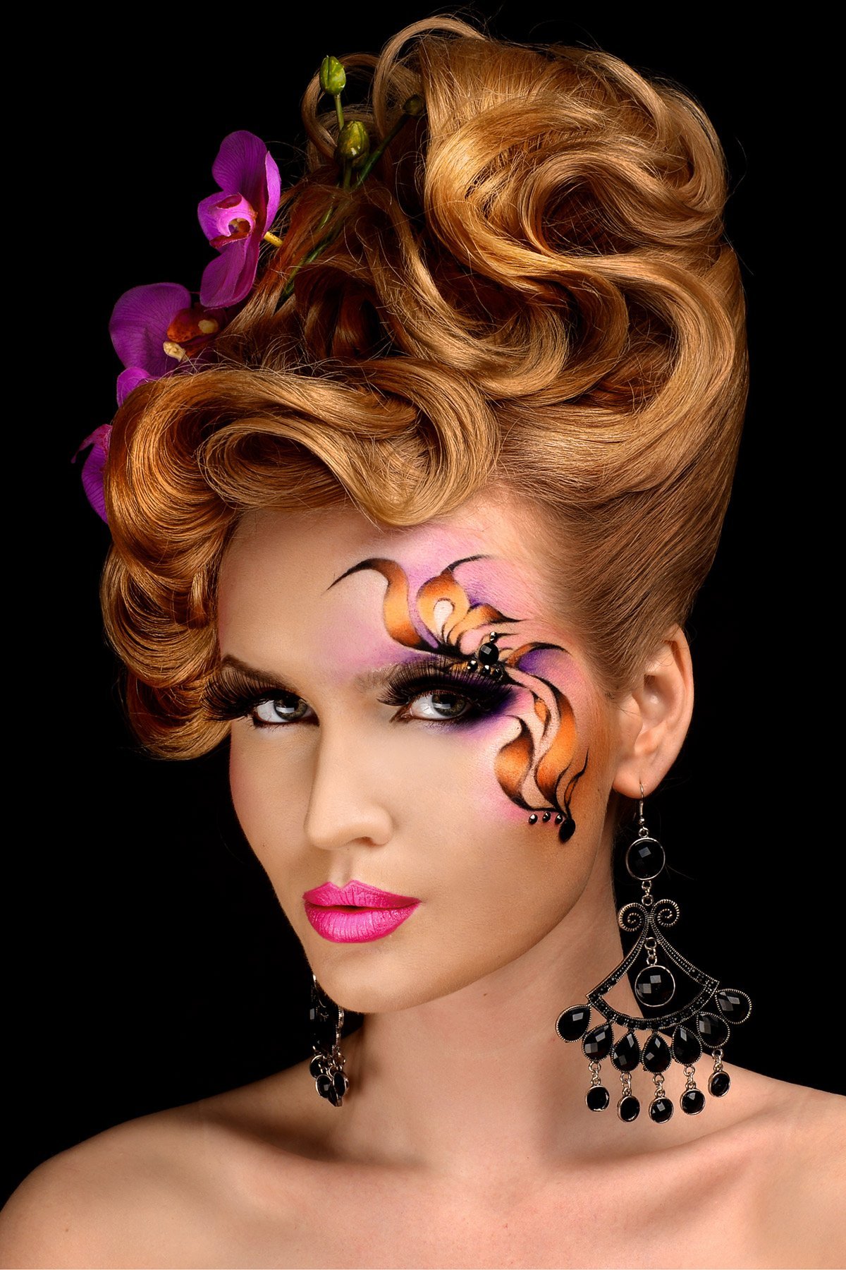 Конкурсный макияж и прическа