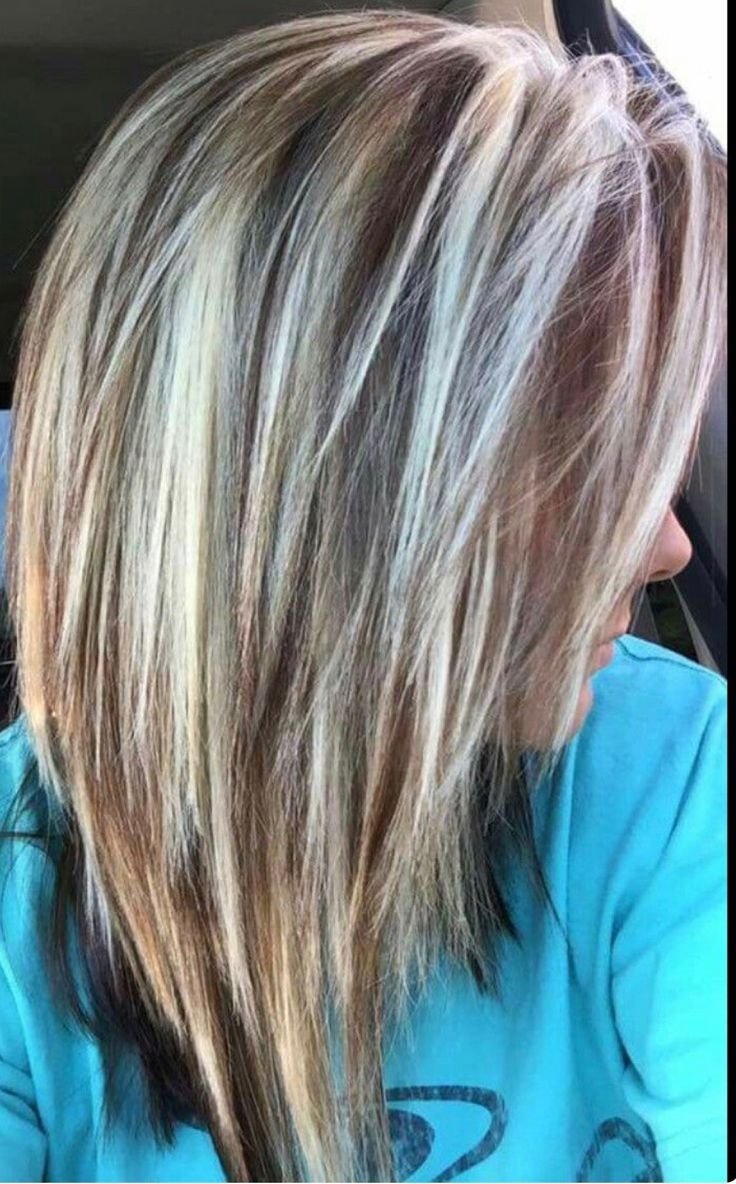 Мелкое мелирование на русые короткие