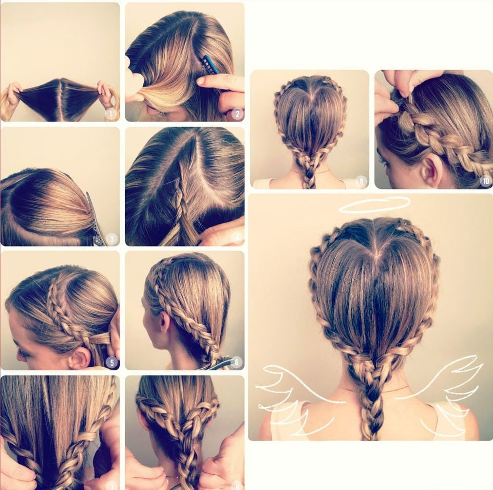 Причёски на средние волосы для девочек пошагово