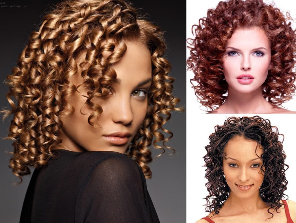 Химическая завивка волос на средние волосы