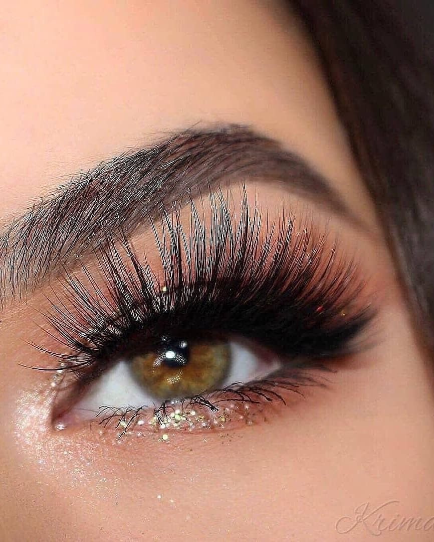 Наращивание ресниц на карие глаза