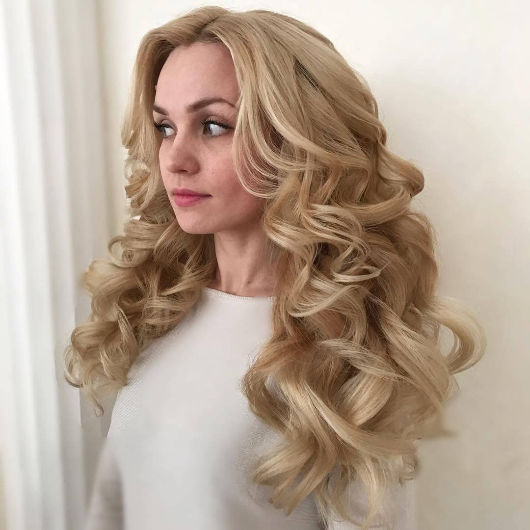 Кудри на длинные волосы