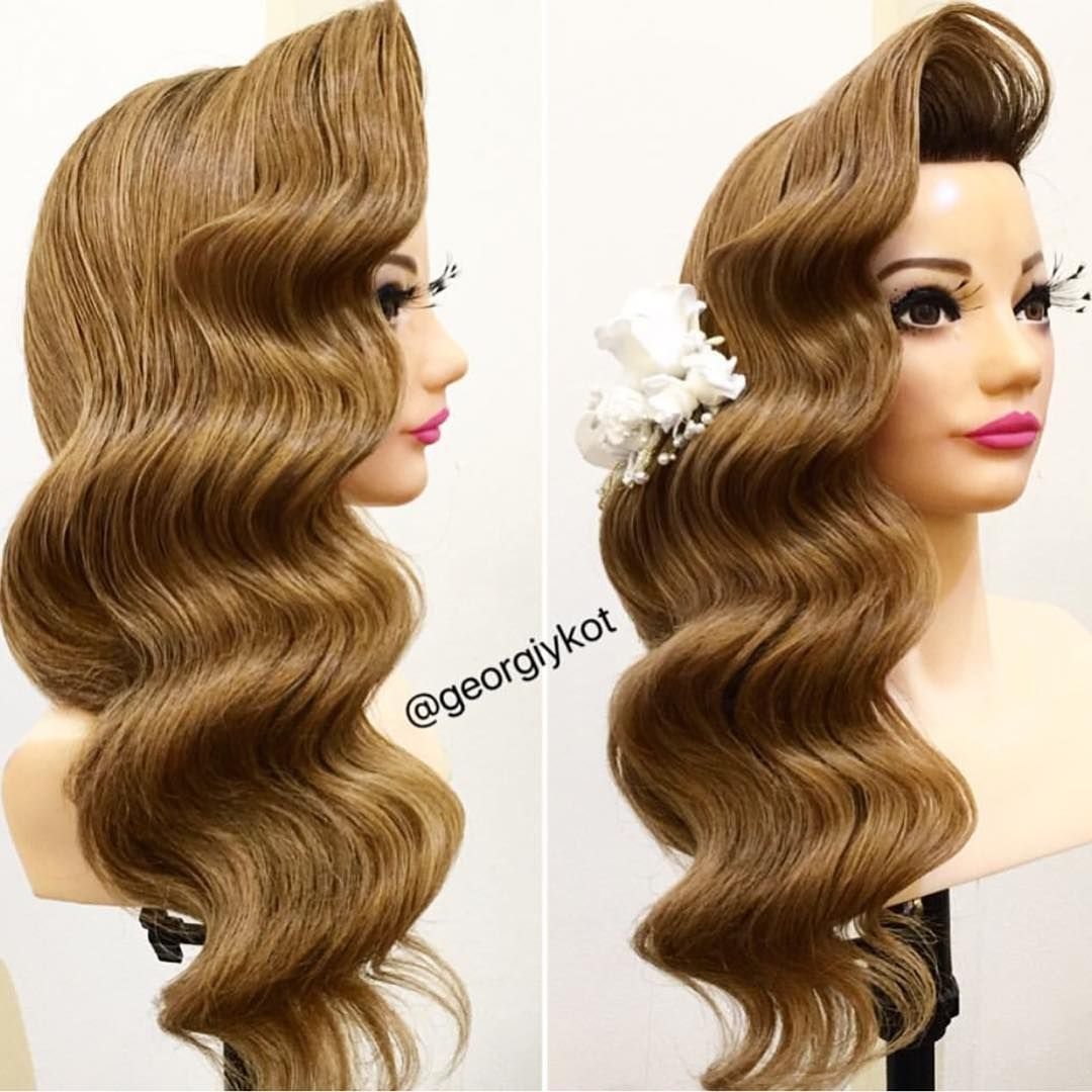 Прическа голливудская волна