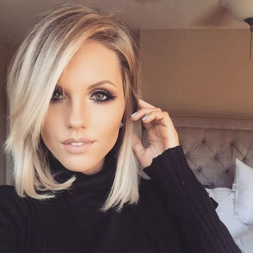 Стрижки на средние тонкие волосы с челкой