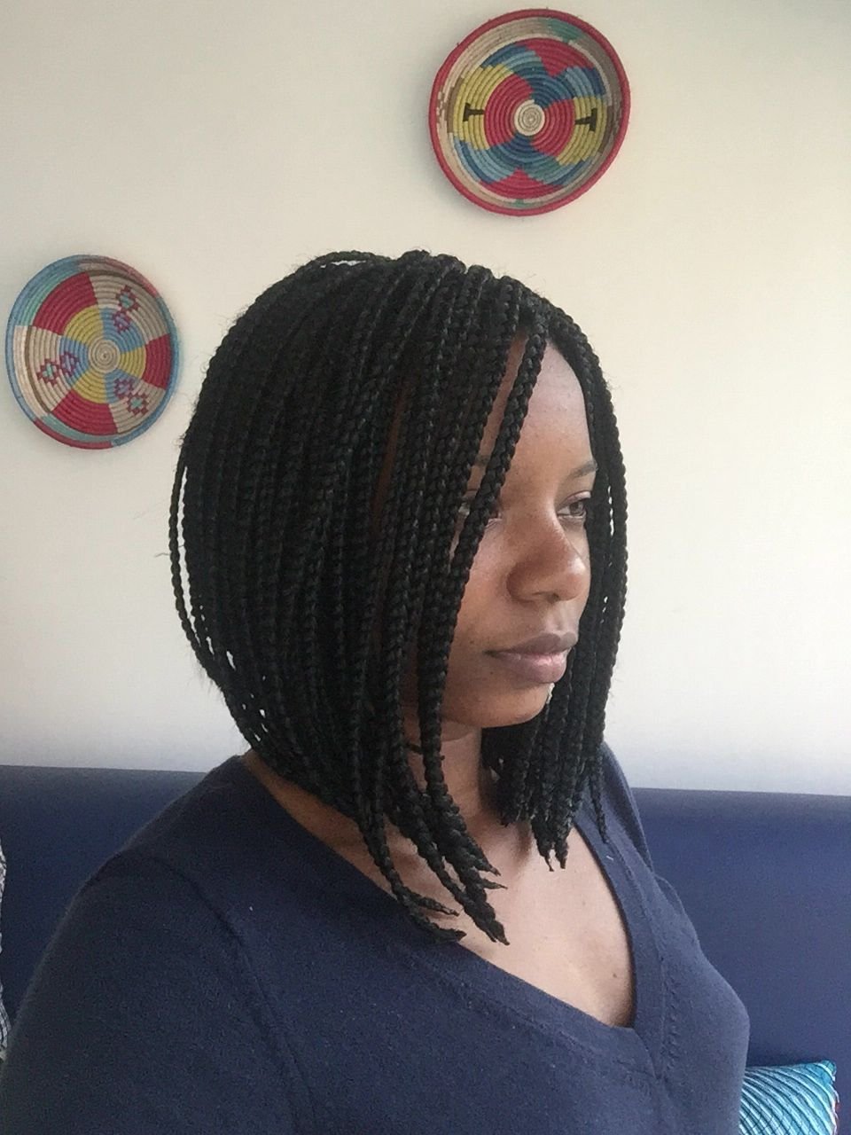 Африканские косички на каре