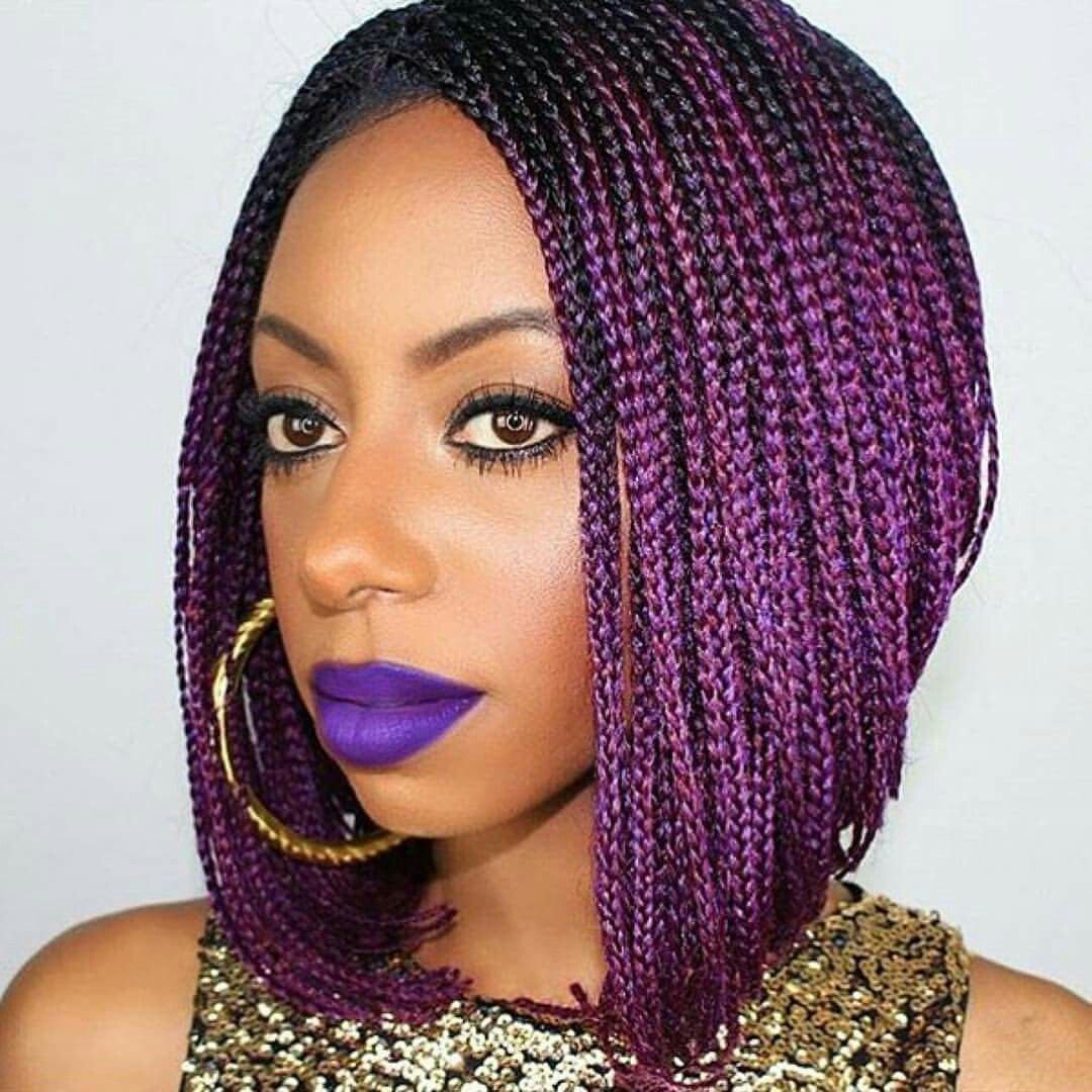 Африканские косы фиолетовый