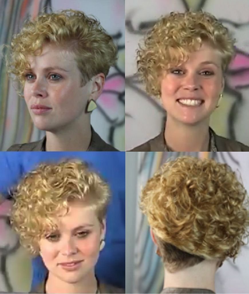 Пикси с завивкой на короткие волосы