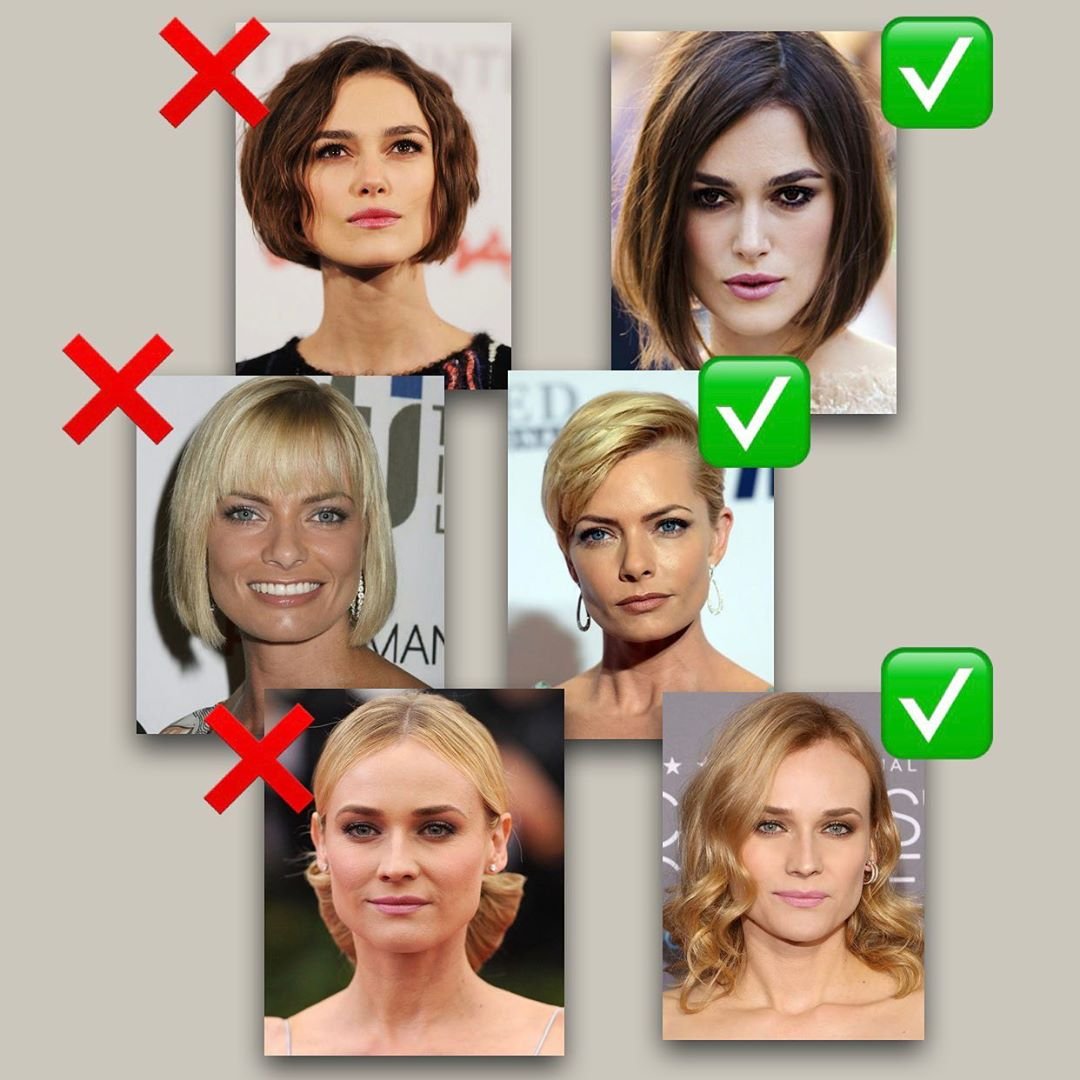 Причёски по типу лица женские