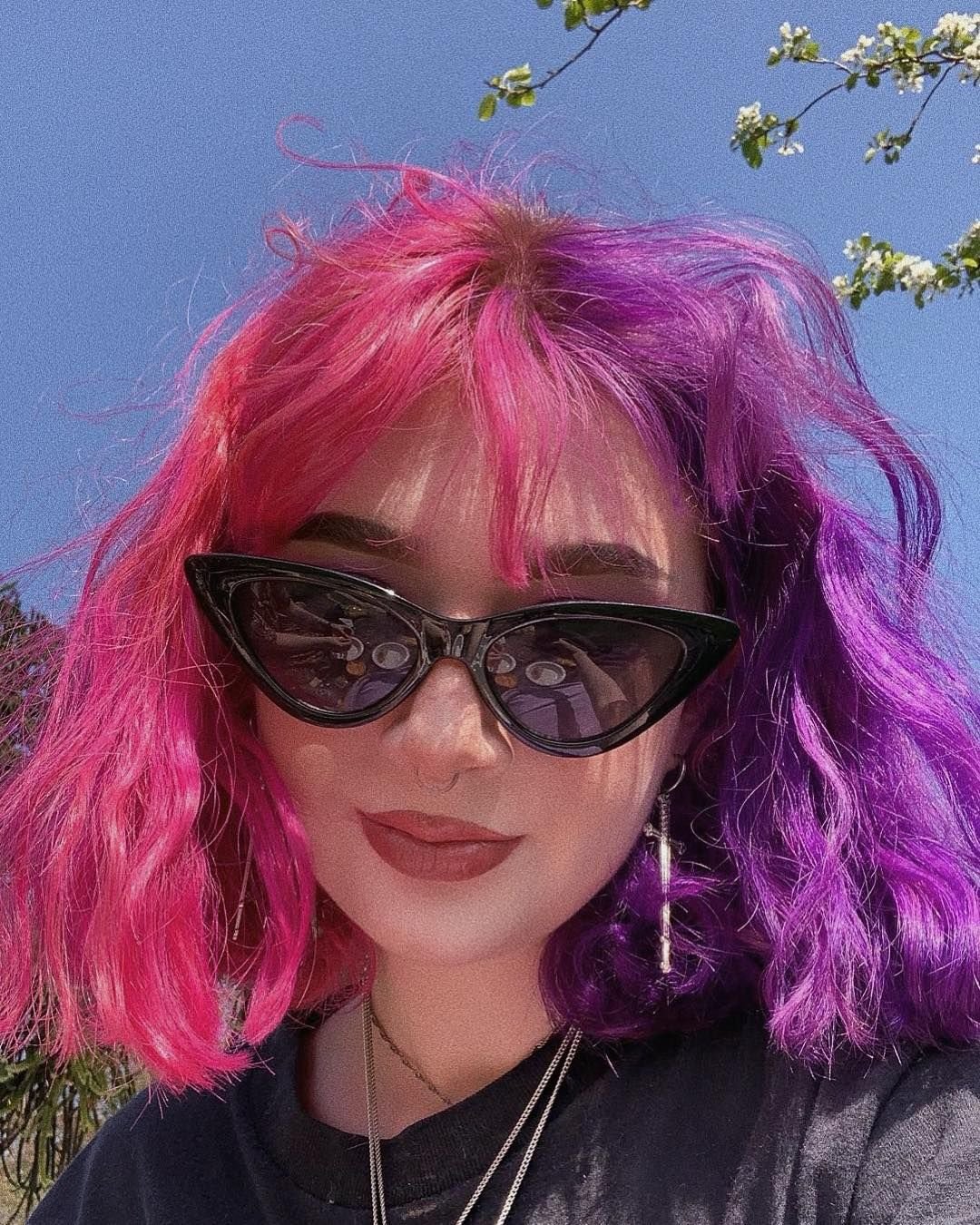 Сплит Хэир с фиолетовым