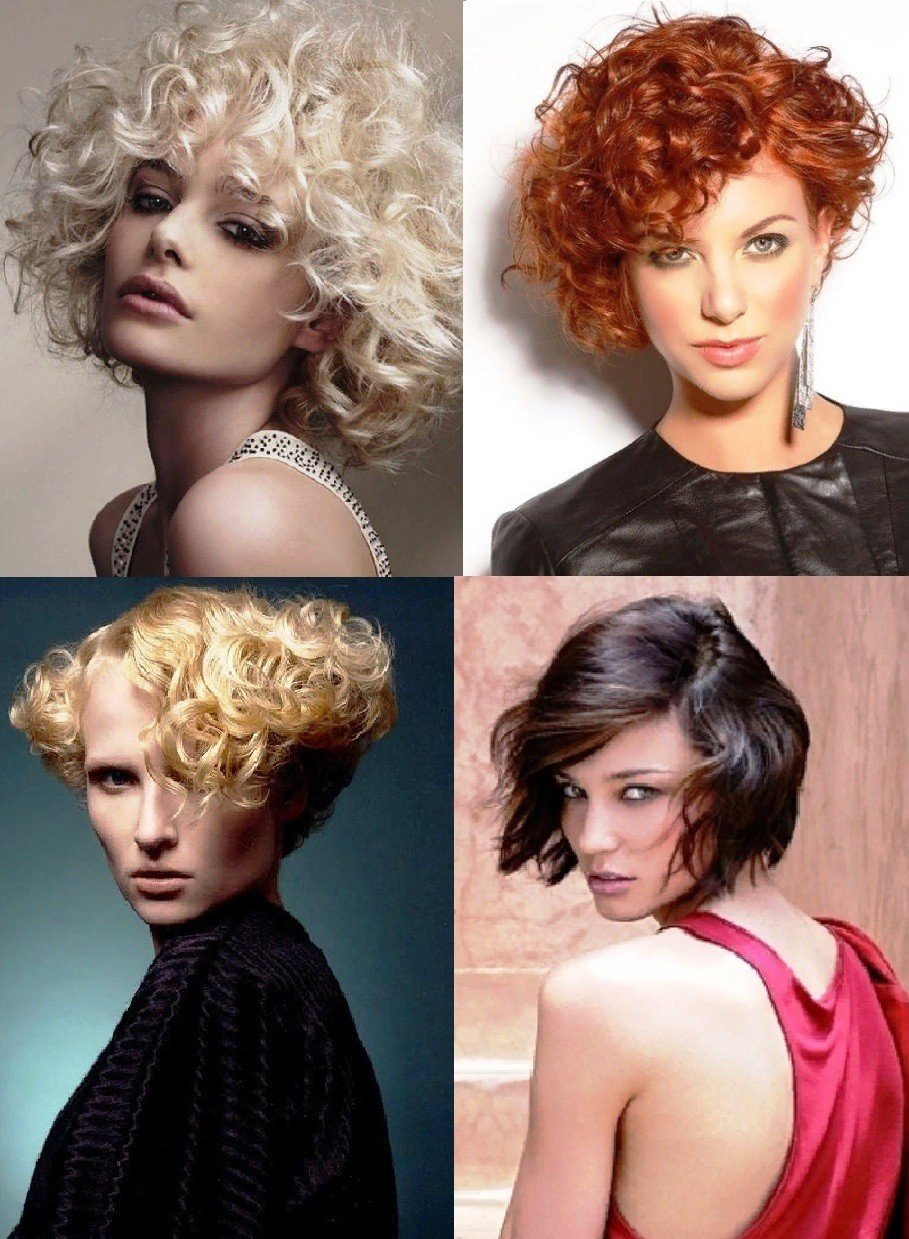 Короткие стрижки с химической завивкой