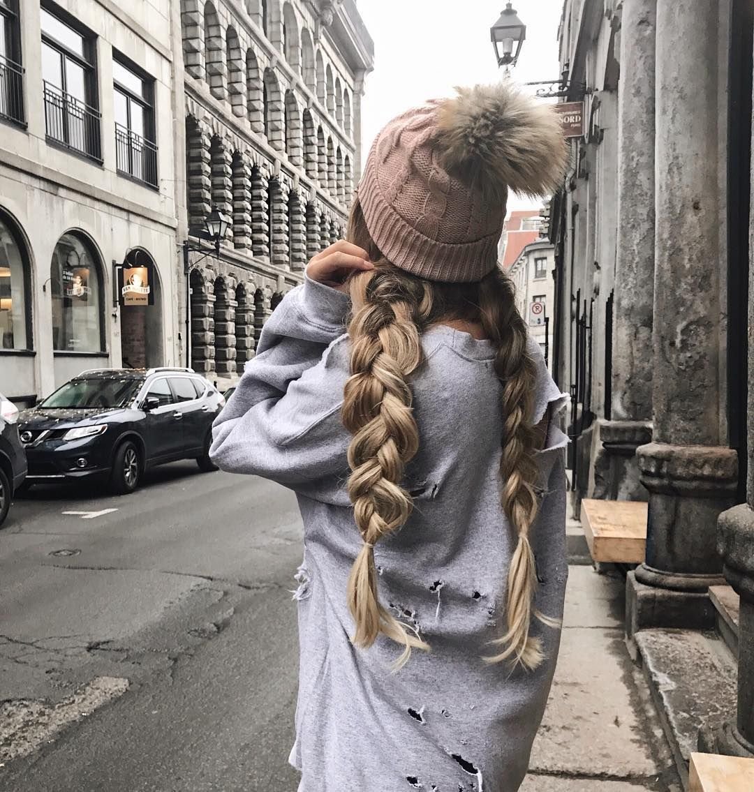 Прически под шапку на длинные волосы