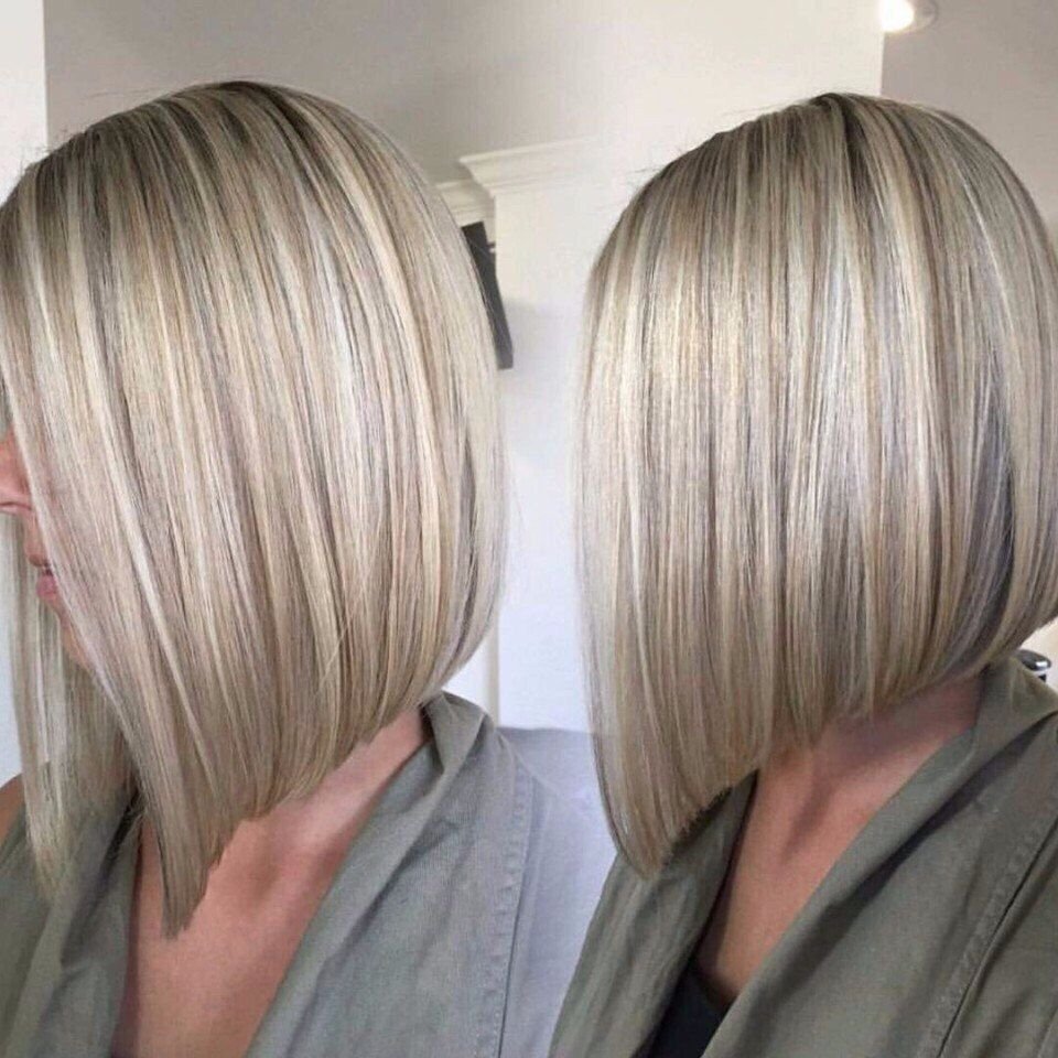 Боб каре с филированной челкой