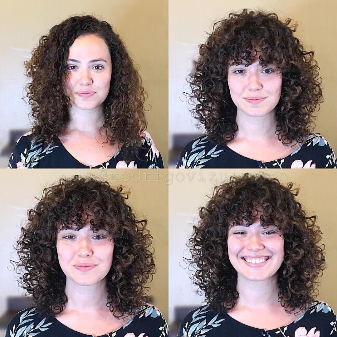 Кудрявая стрижка до и после